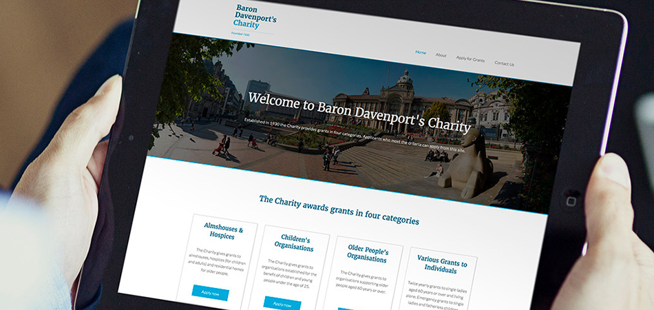 New website for Baron Davenport's Charity by IE Digital 