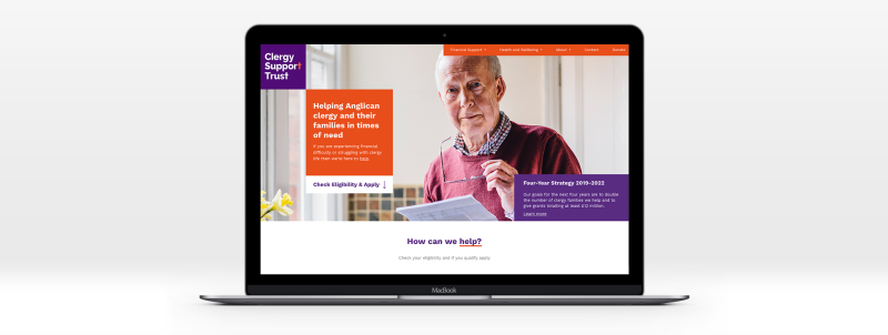New Clergy Support Trust charity website by IE Digital