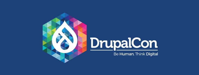 DrupalCon logo with strapline "Be Human. Think Digital. 