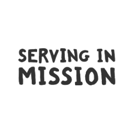 Serving in Mission logo (grey) by IE 