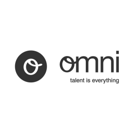 Omni recruitment logo "talent is everything" (grey) 