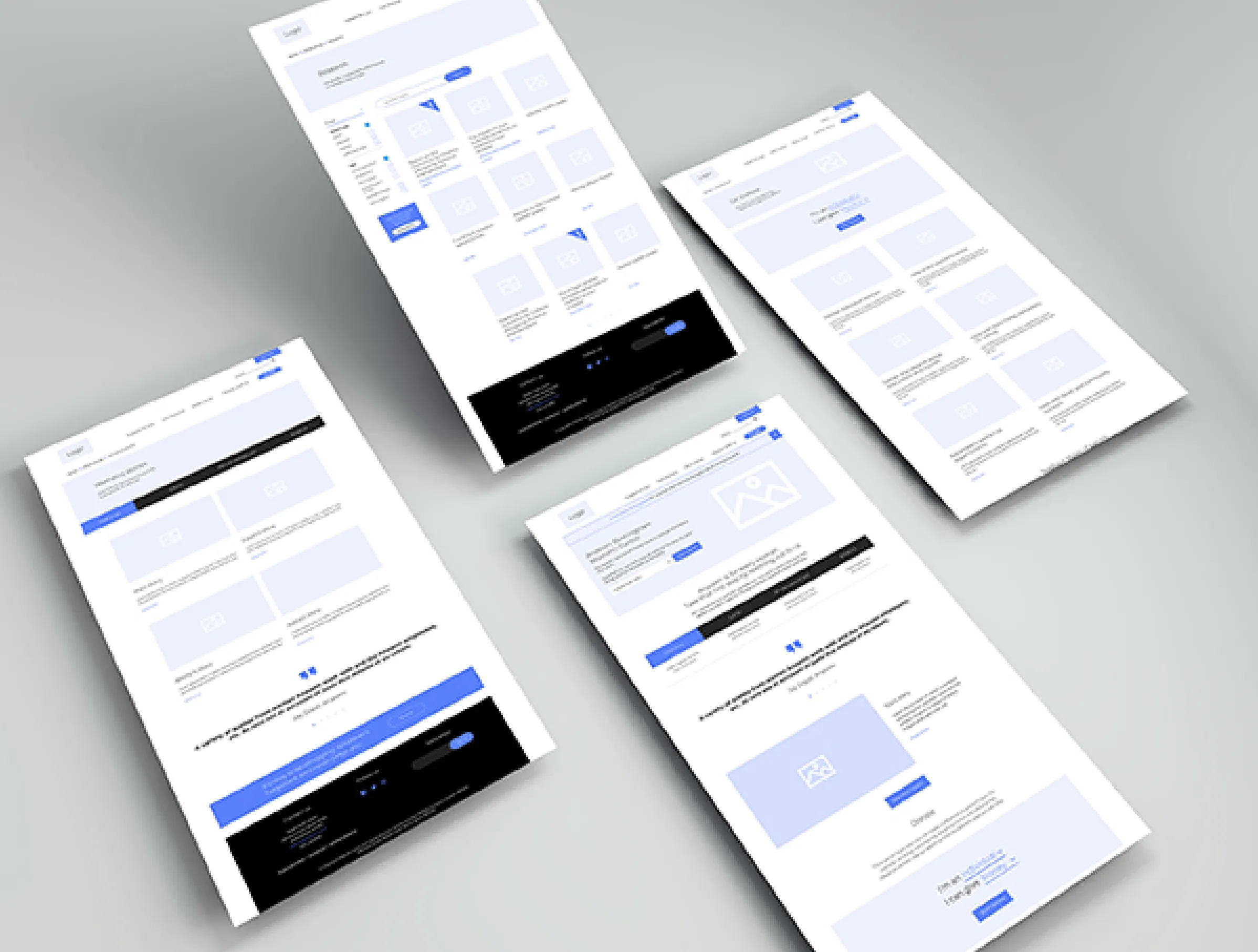 Anawim wireframes for the website