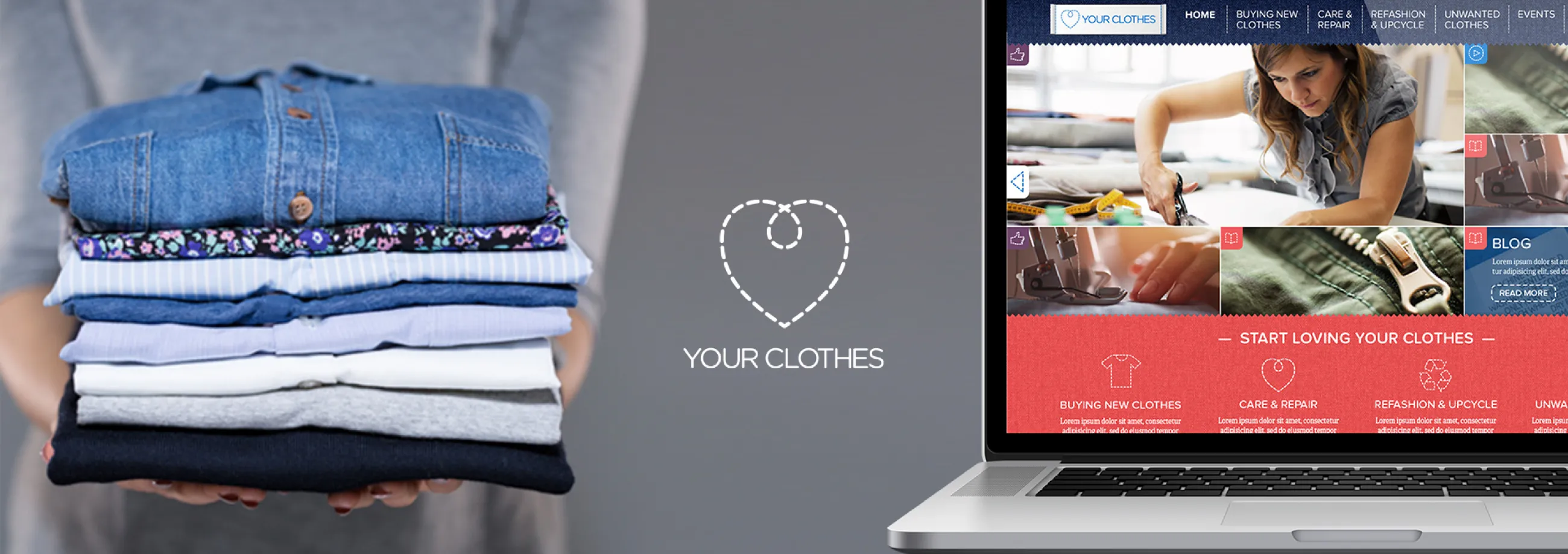 Love Your Clothes website designed and developed by IE Digital for WRAP